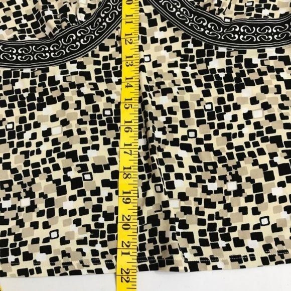 Tahari Authur B Levine Black Tan 8 Sleeveless Top - Picture 5 of 6